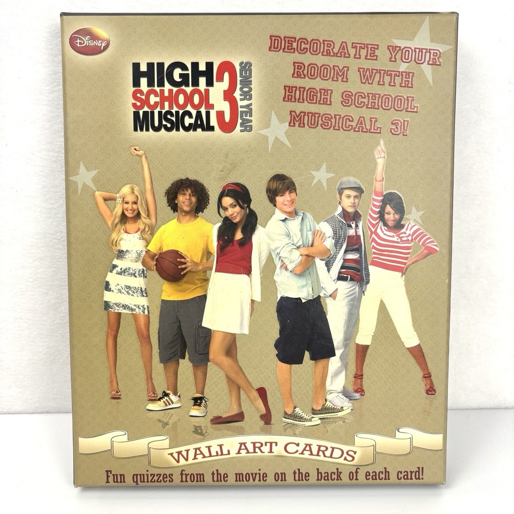 Disney High School Musical 3 Senior Year Wall Art Cards Boxed 2008 Movie Trivia